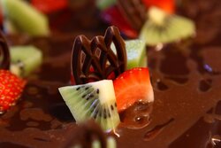 Festpyntet brownie (uten godteri)
