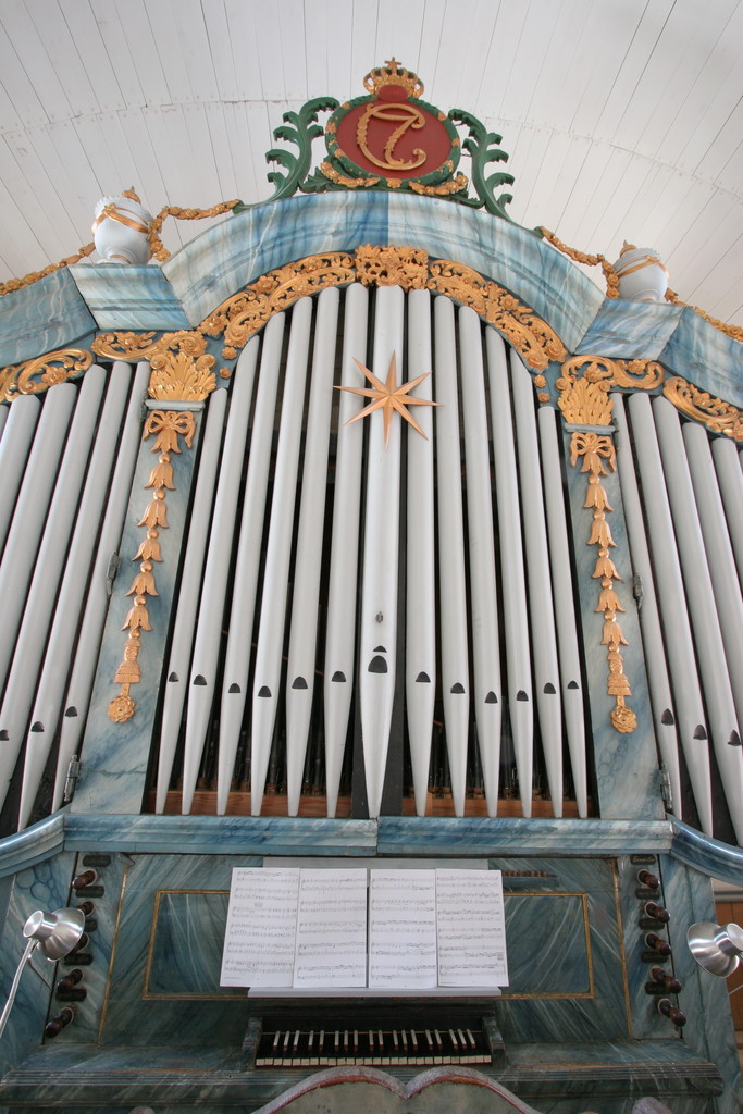 Barokkorgelet i Røros kirke (2007).