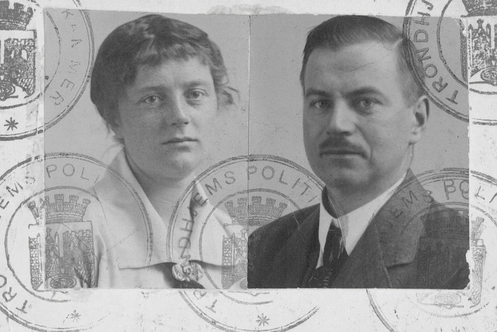 Sophie og Birger. Pass fra ca 1920. Sophie og Birger. Pass fra ca 1920.